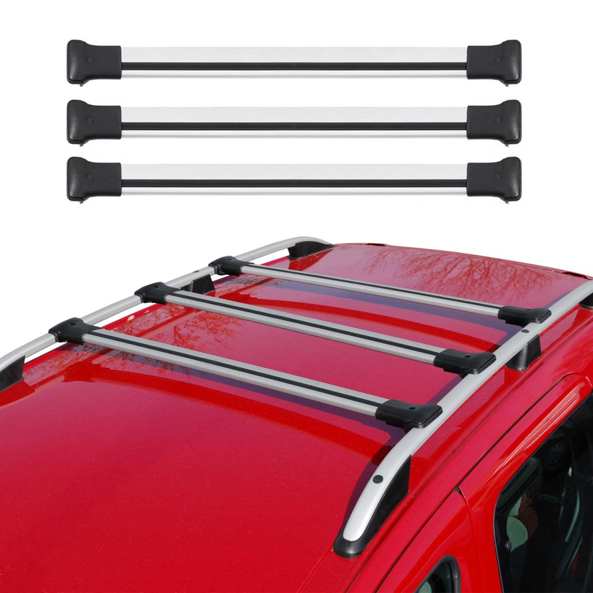 Ford Transit Roof Rack Cross Bars - Omac - Elegance V1 - Gray - 2015-2025